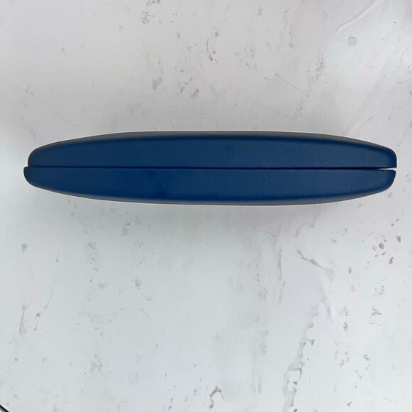 COLE HAAN NAVY BLUE HARD SIDE CLAM SHELL GLASSES SUNGLASSES CASE - Picture 3 of 13